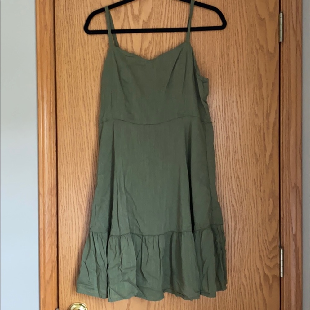 Olive green summer dress